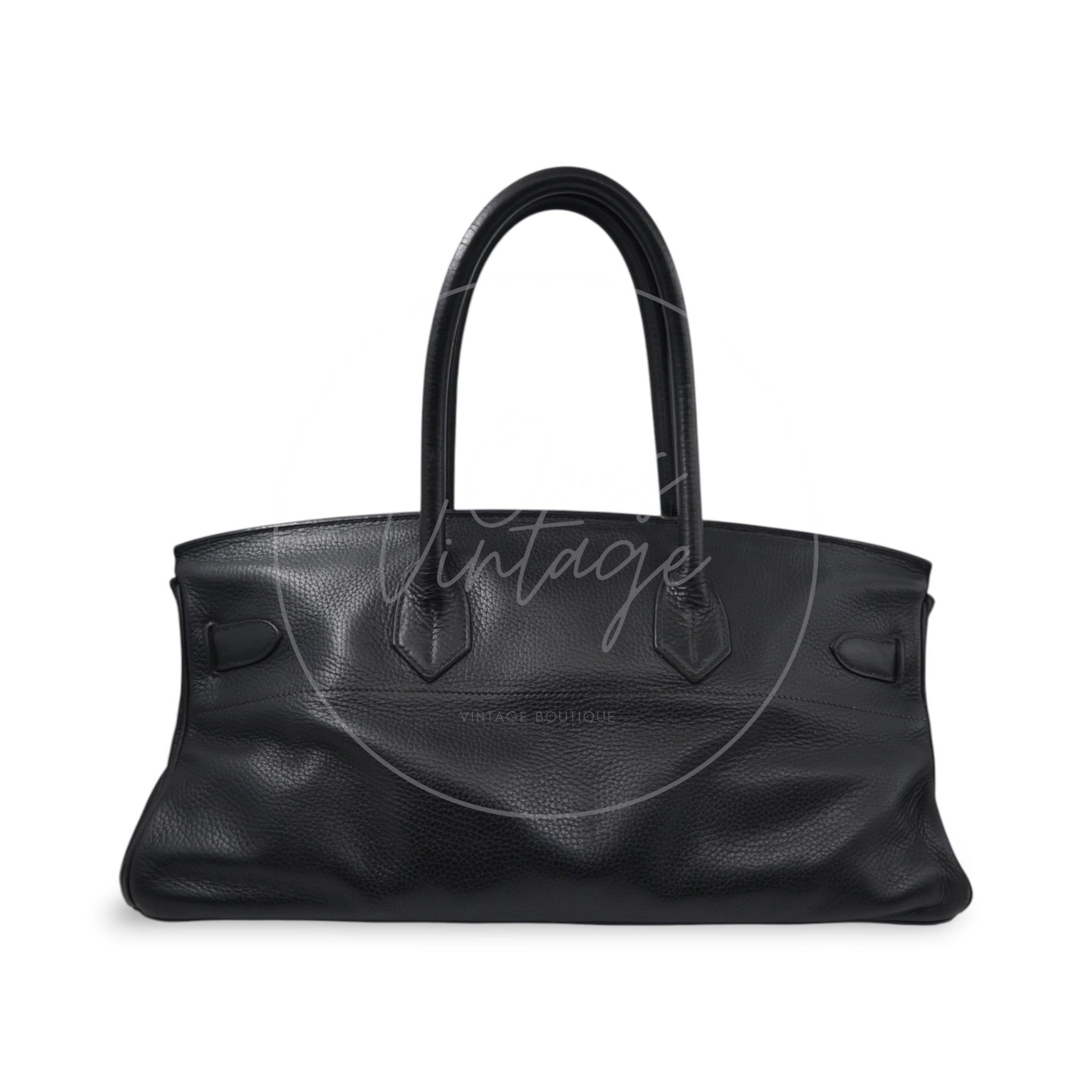 Hermes Birkin Shoulder PHW Black Square H