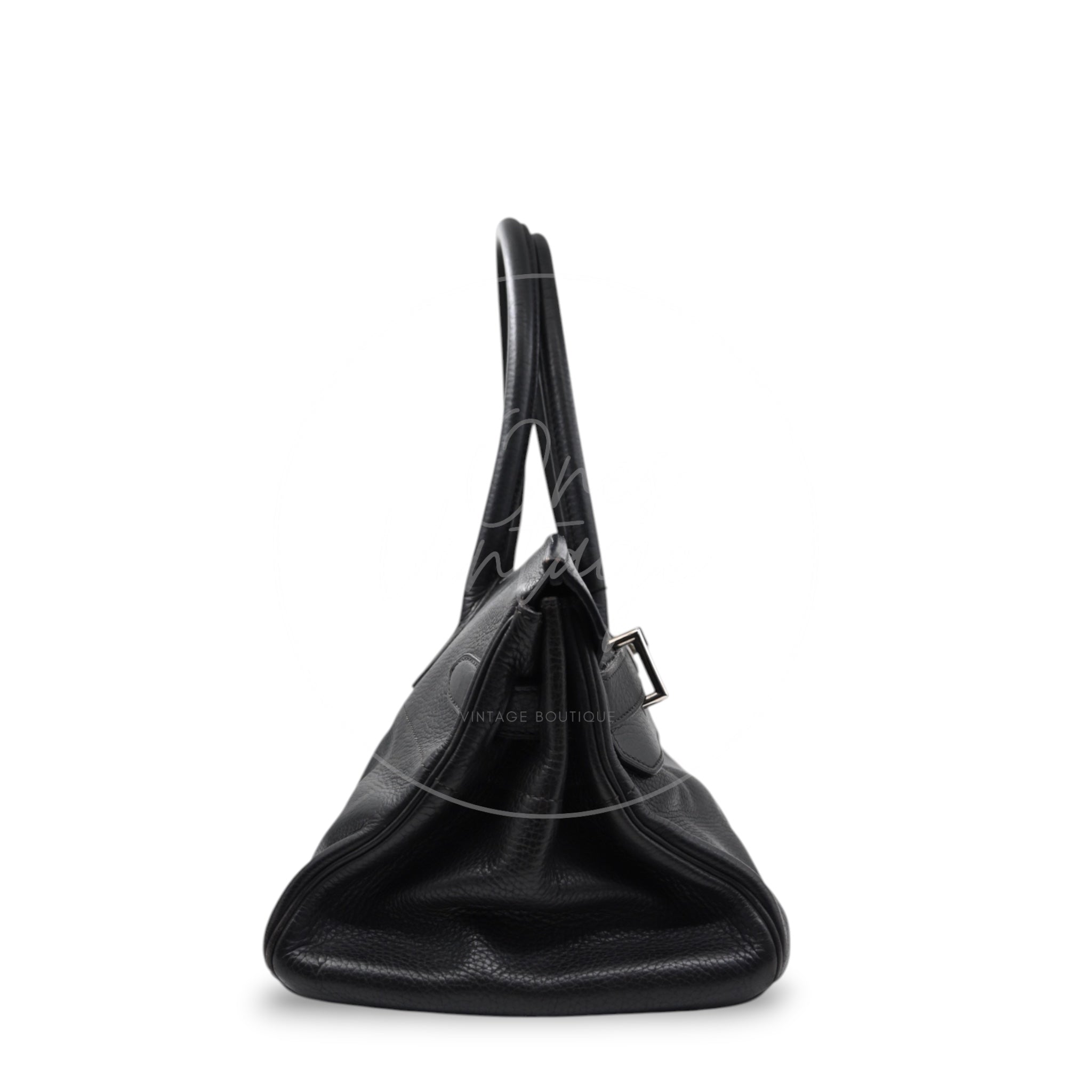 Hermes Birkin Shoulder PHW Black Square H