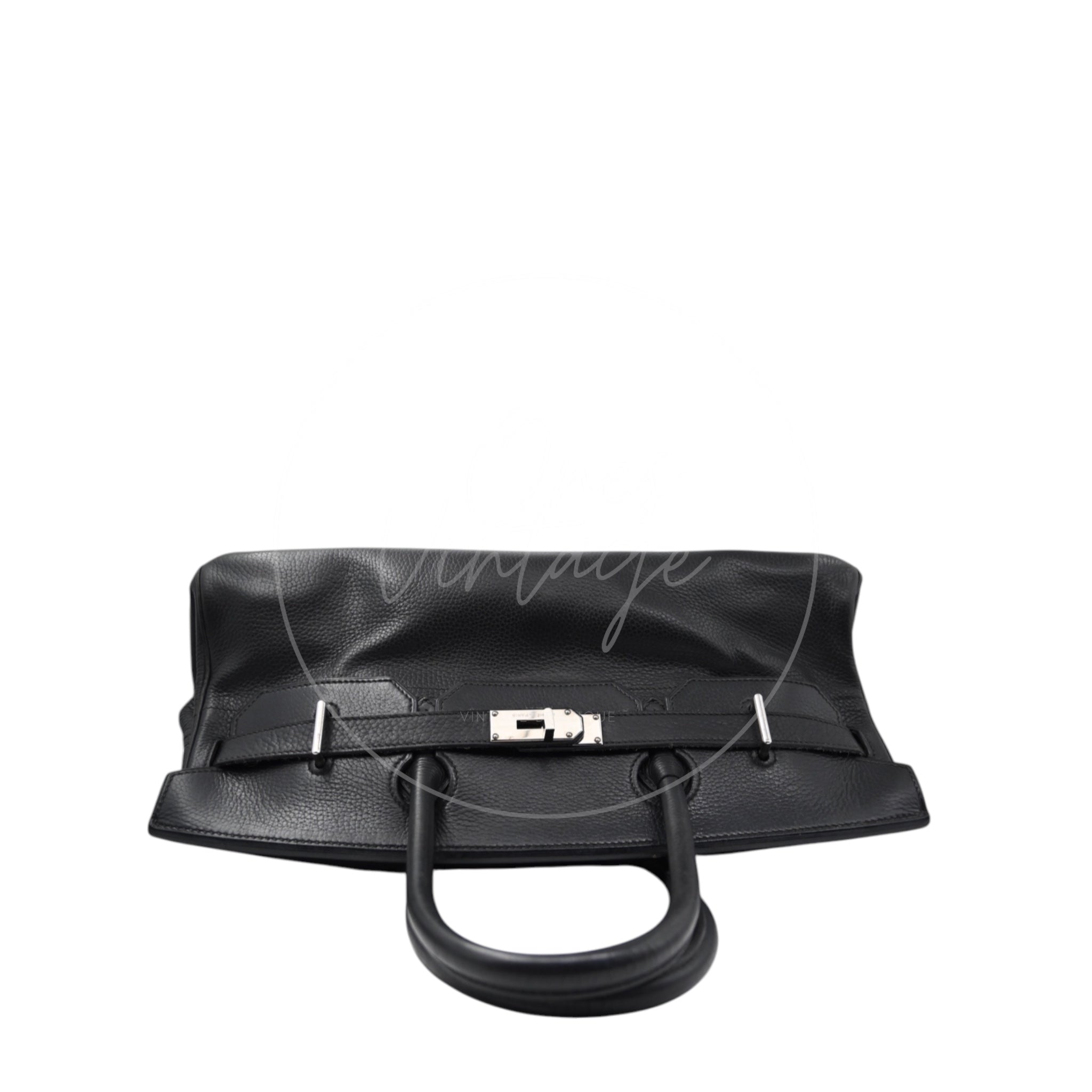 Hermes Birkin Shoulder PHW Black Square H