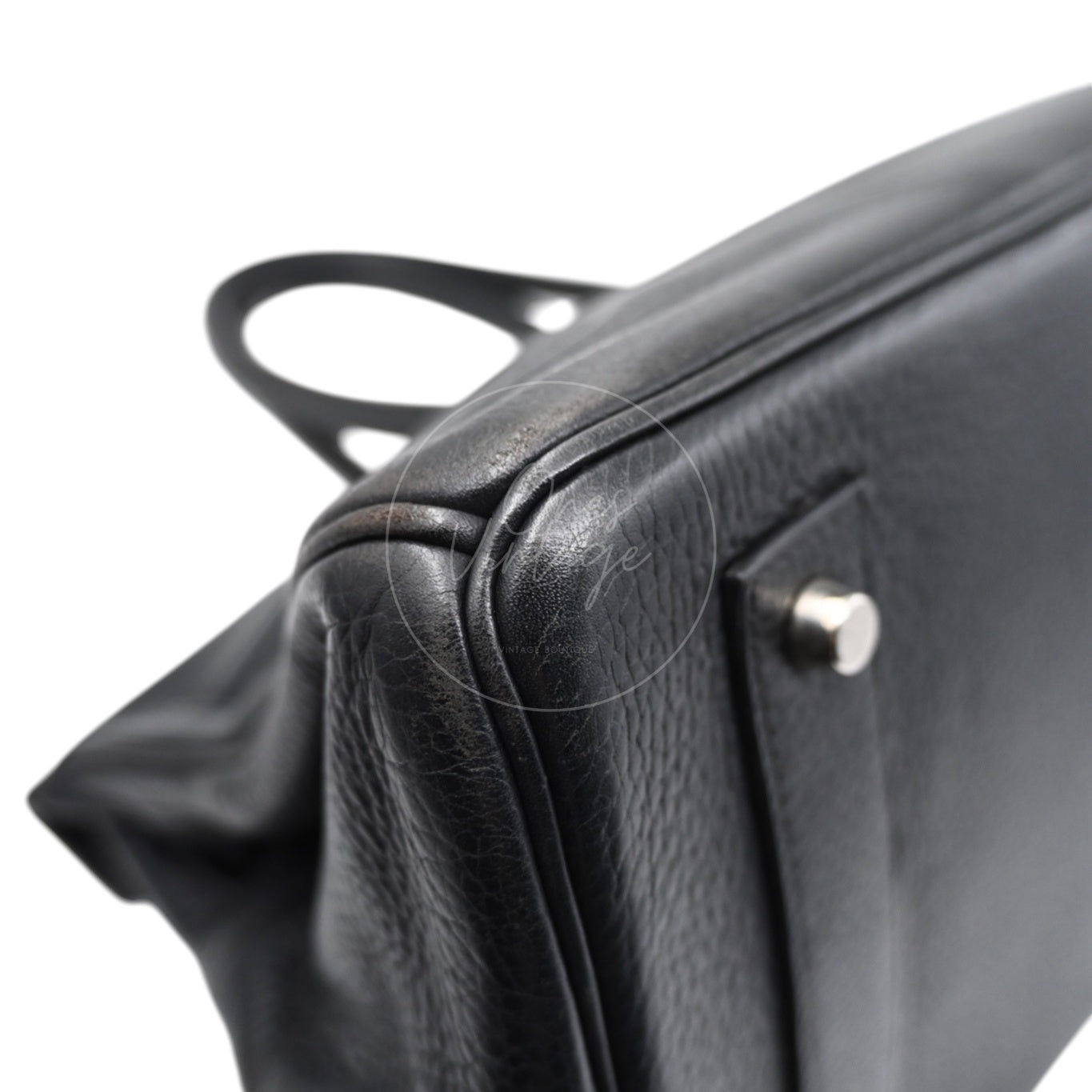 Hermes Birkin Shoulder PHW Black Square H