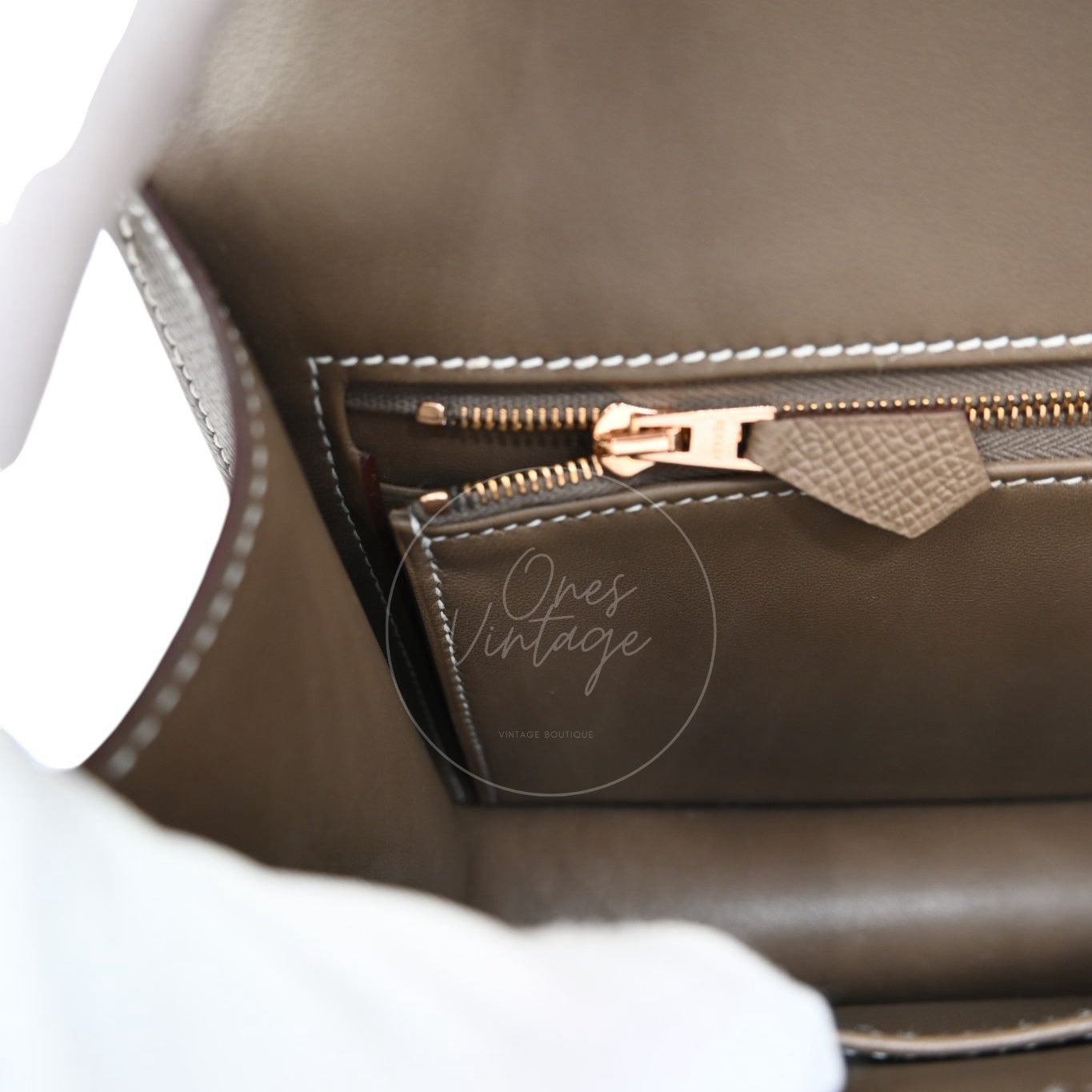 Hermes Constance 24 Epsom Rose Gold GHW Etoupe Stamp B