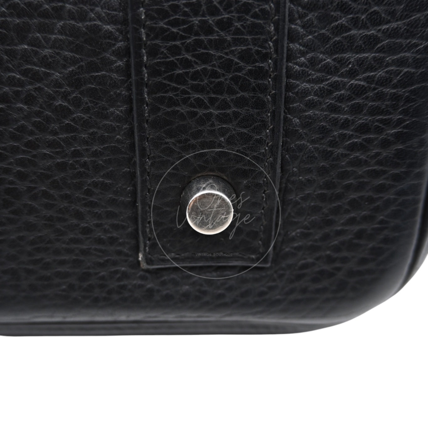 Hermes Birkin Shoulder PHW Black Square H