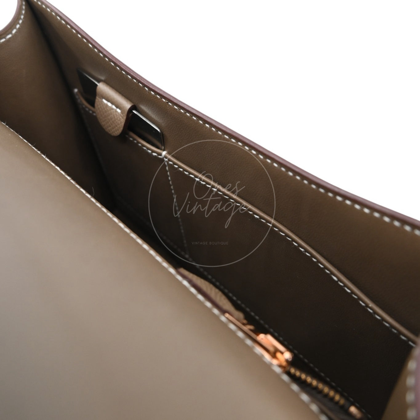 Hermes Constance 24 Epsom Rose Gold GHW Etoupe Stamp B