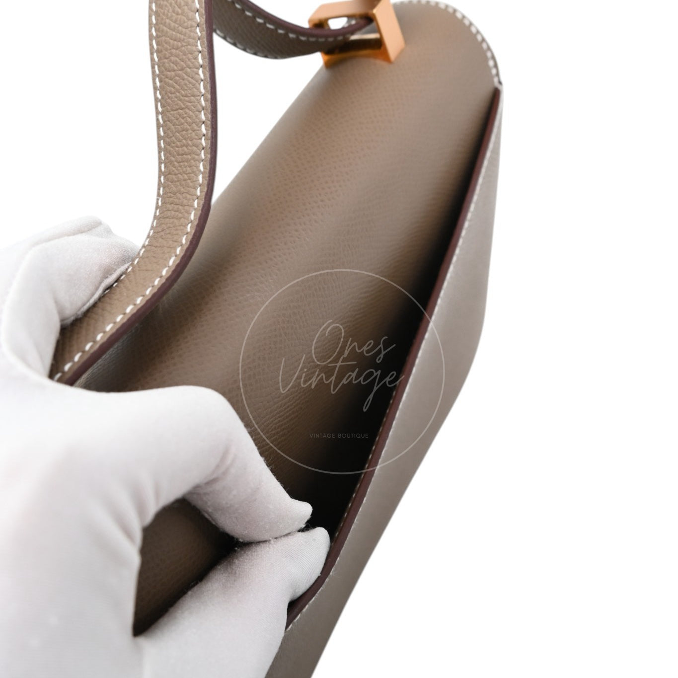 Hermes Constance 24 Epsom Rose Gold GHW Etoupe Stamp B