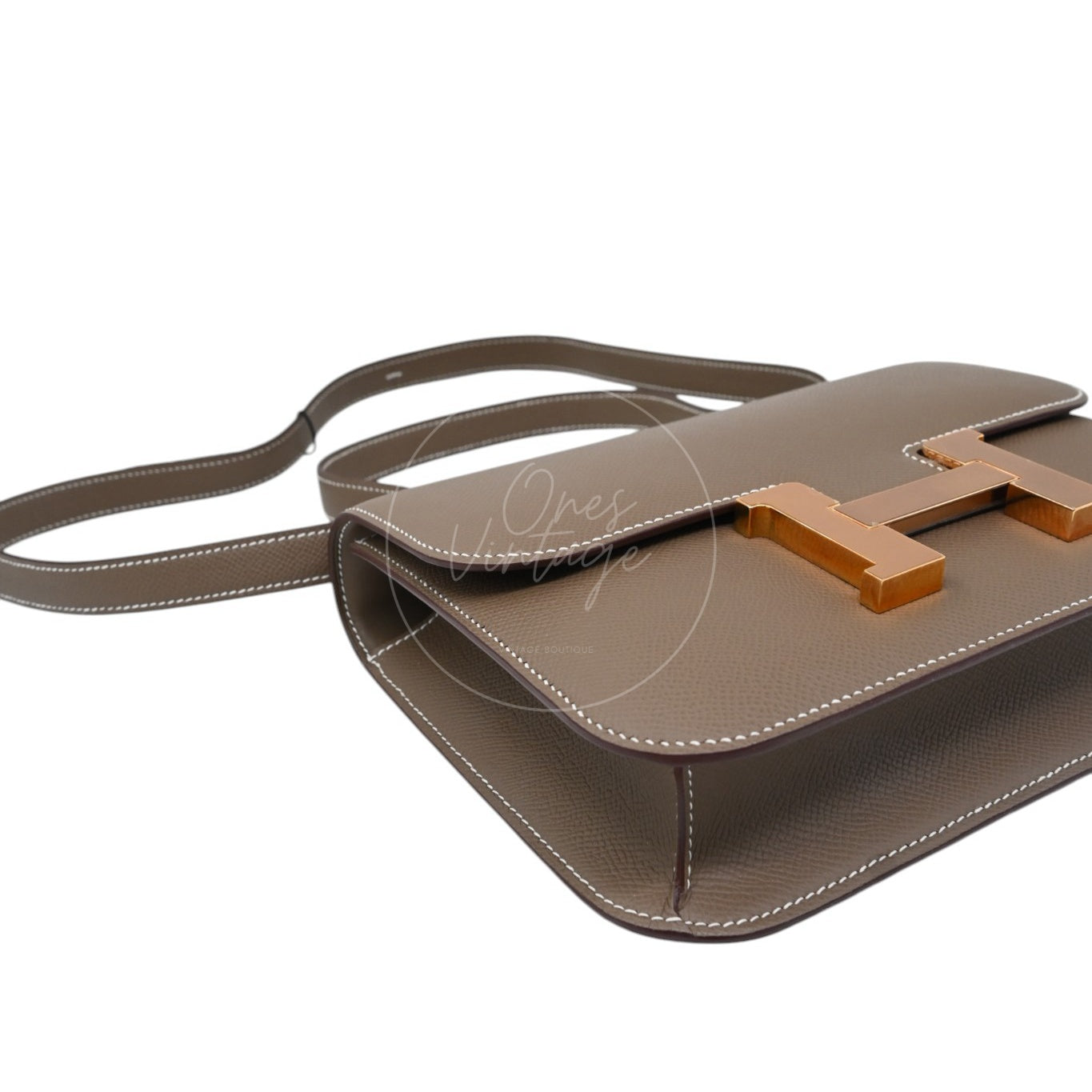 Hermes Constance 24 Epsom Rose Gold GHW Etoupe Stamp B
