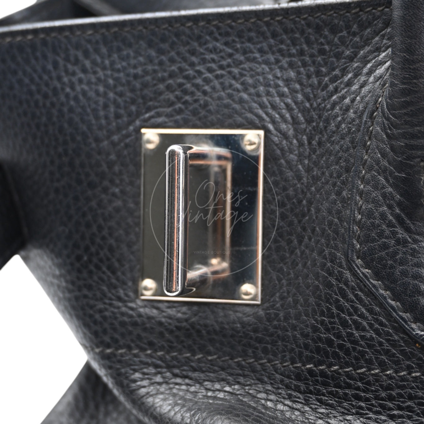 Hermes Birkin Shoulder PHW Black Square H
