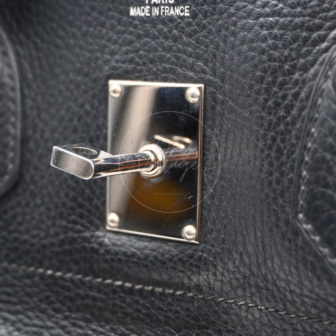 Hermes Birkin Shoulder PHW Black Square H