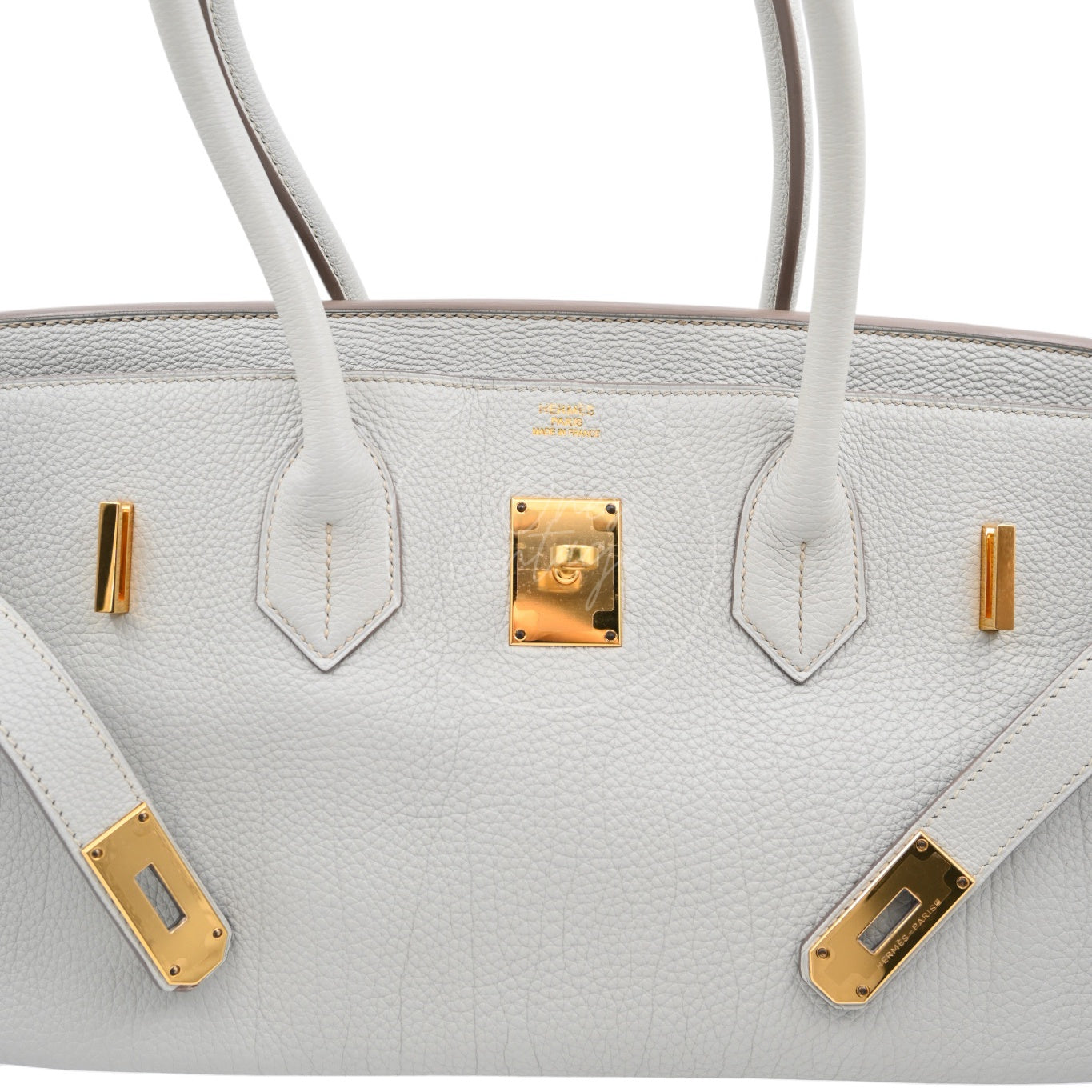 Hermes Birkin Shoulder GHW Gris Peale Square O
