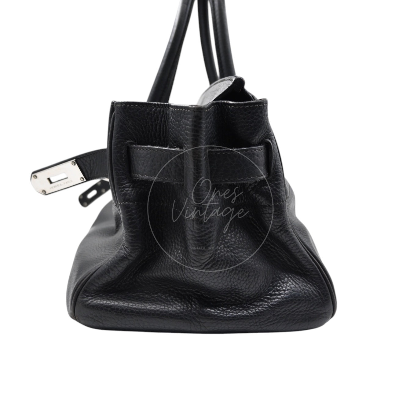 Hermes Birkin Shoulder PHW Black Square H
