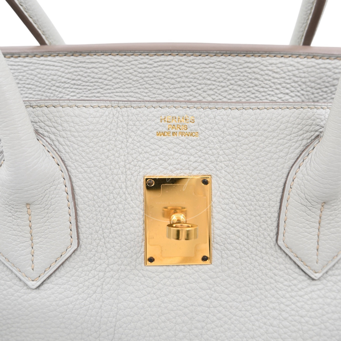 Hermes Birkin Shoulder GHW Gris Peale Square O