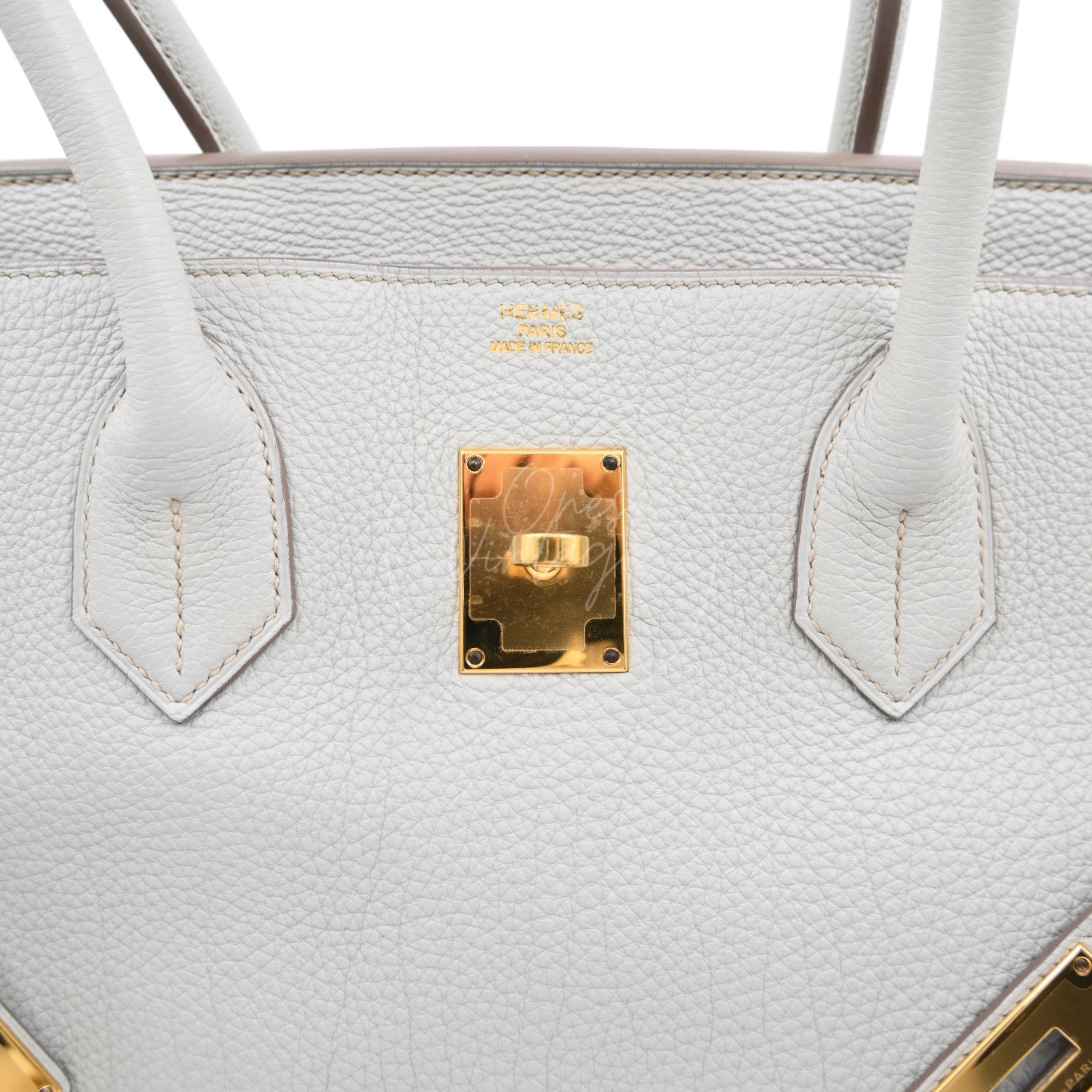 Hermes Birkin Shoulder GHW Gris Peale Square O