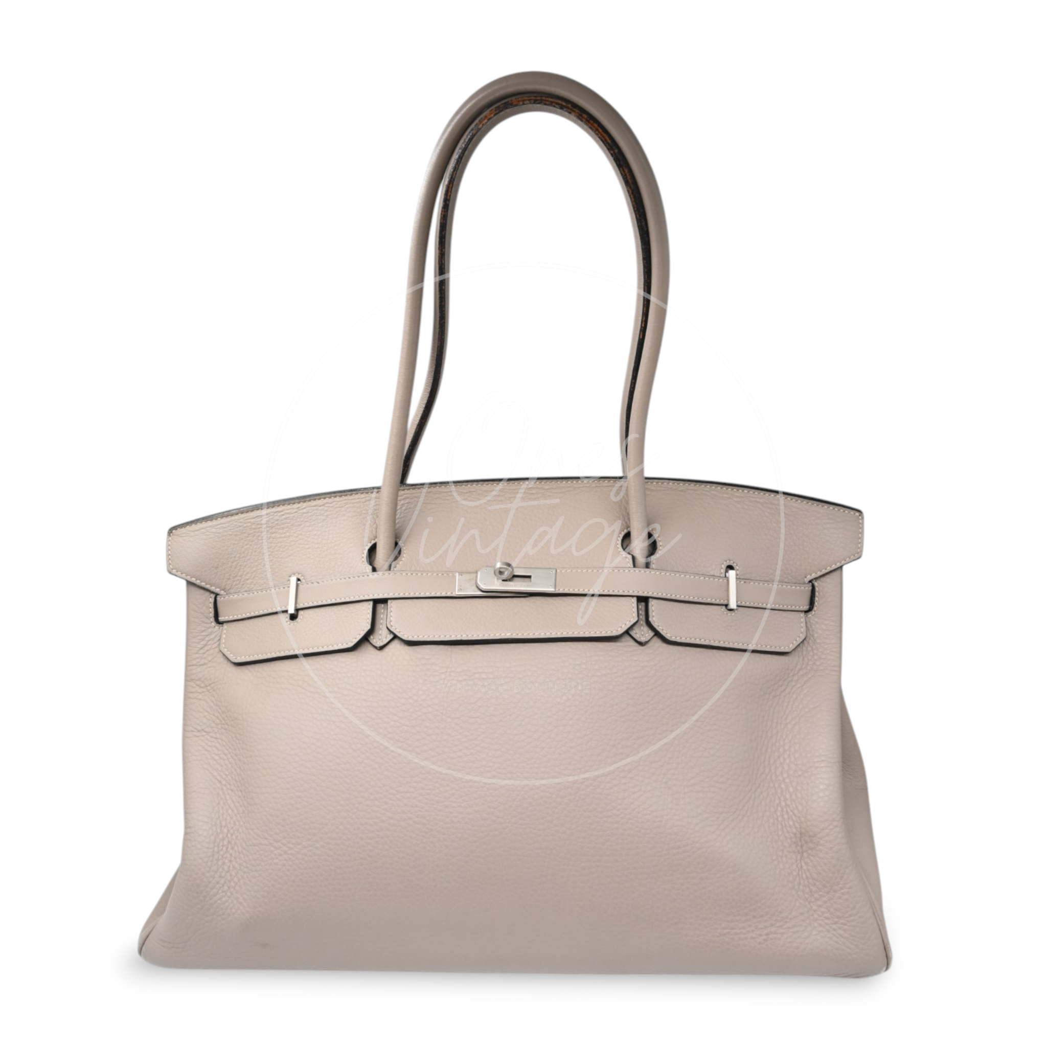Hermes Birkin 45 Long PHW Gris T Square D