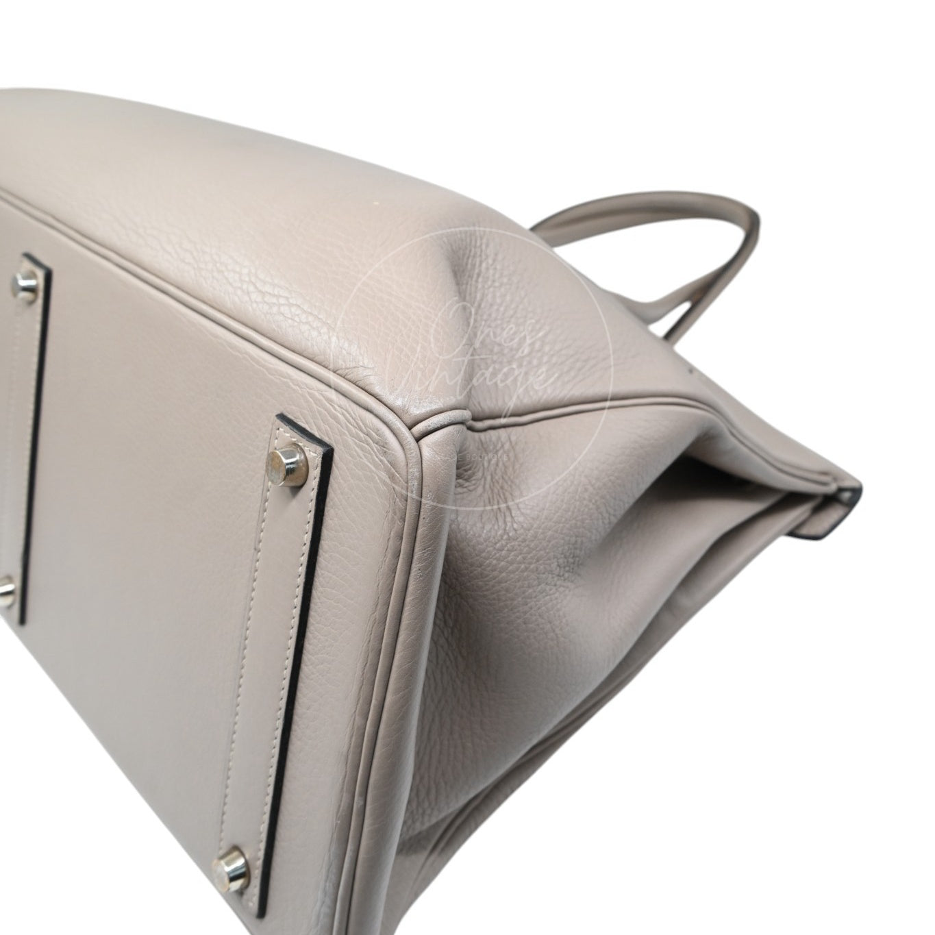 Hermes Birkin 45 Long PHW Gris T Square D