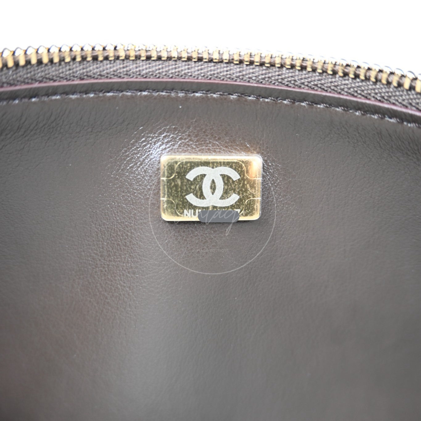Chanel Maxi Flap Bag 32cm Suede GHW Dark Brown Series NU