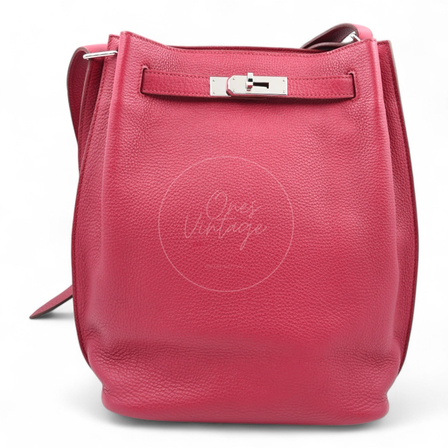 Hermes So Kelly 22 Red GHW Square O