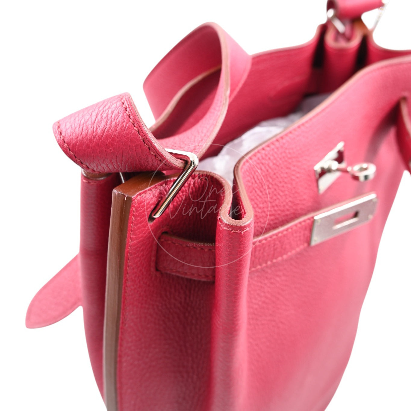 Hermes So Kelly 22 Red GHW Square O