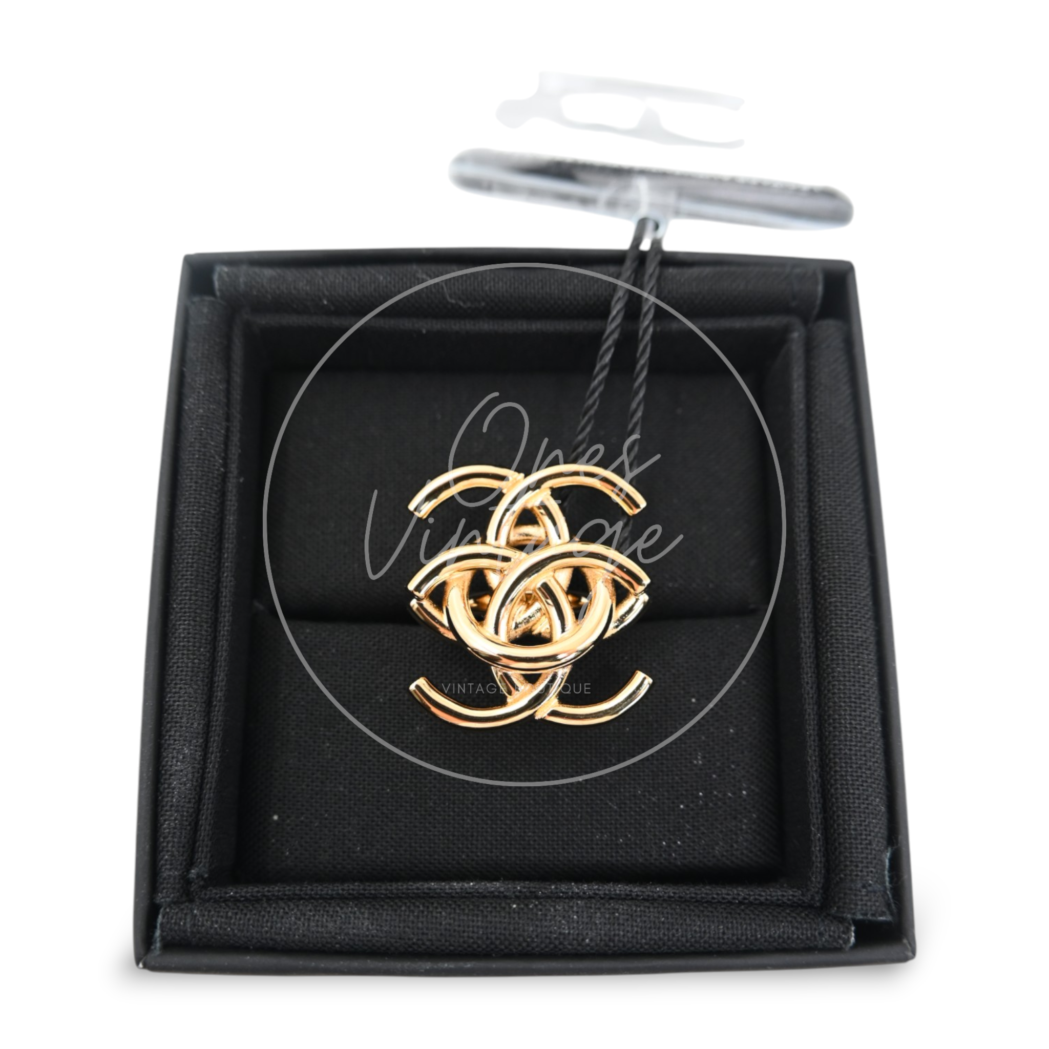 Chanel Interlocking CC Ring Gold 26A