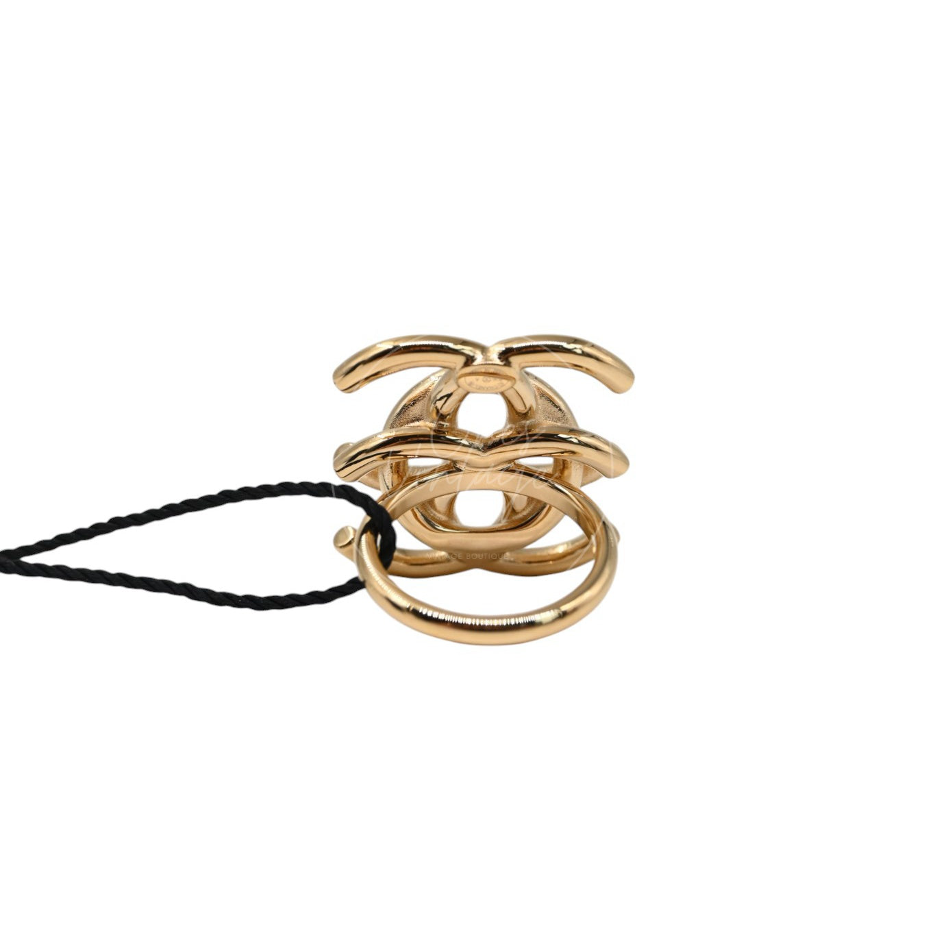 Chanel Interlocking CC Ring Gold 26A