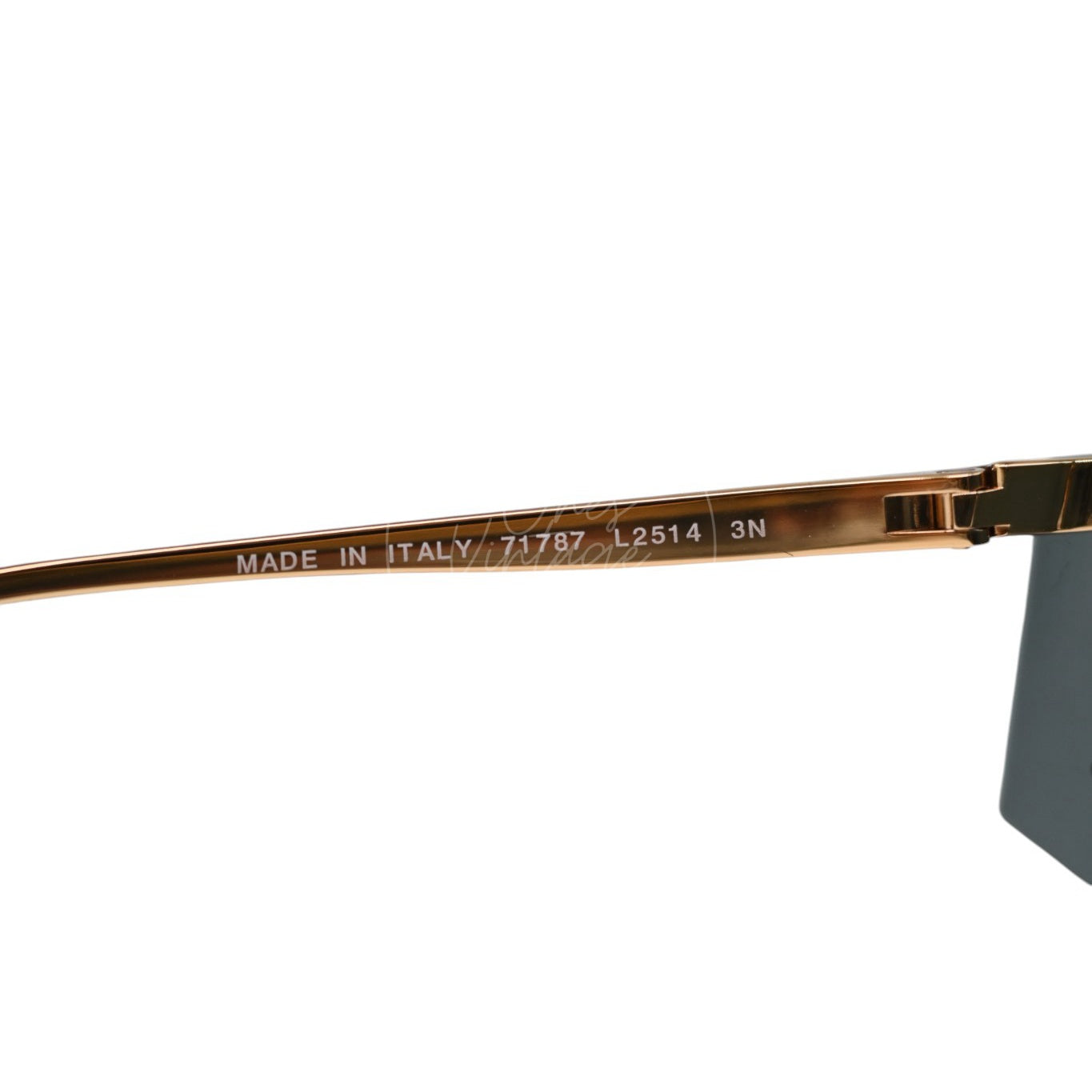 Chanel Sunglasses Gold-Tone Metal Frame Black Gold 26M