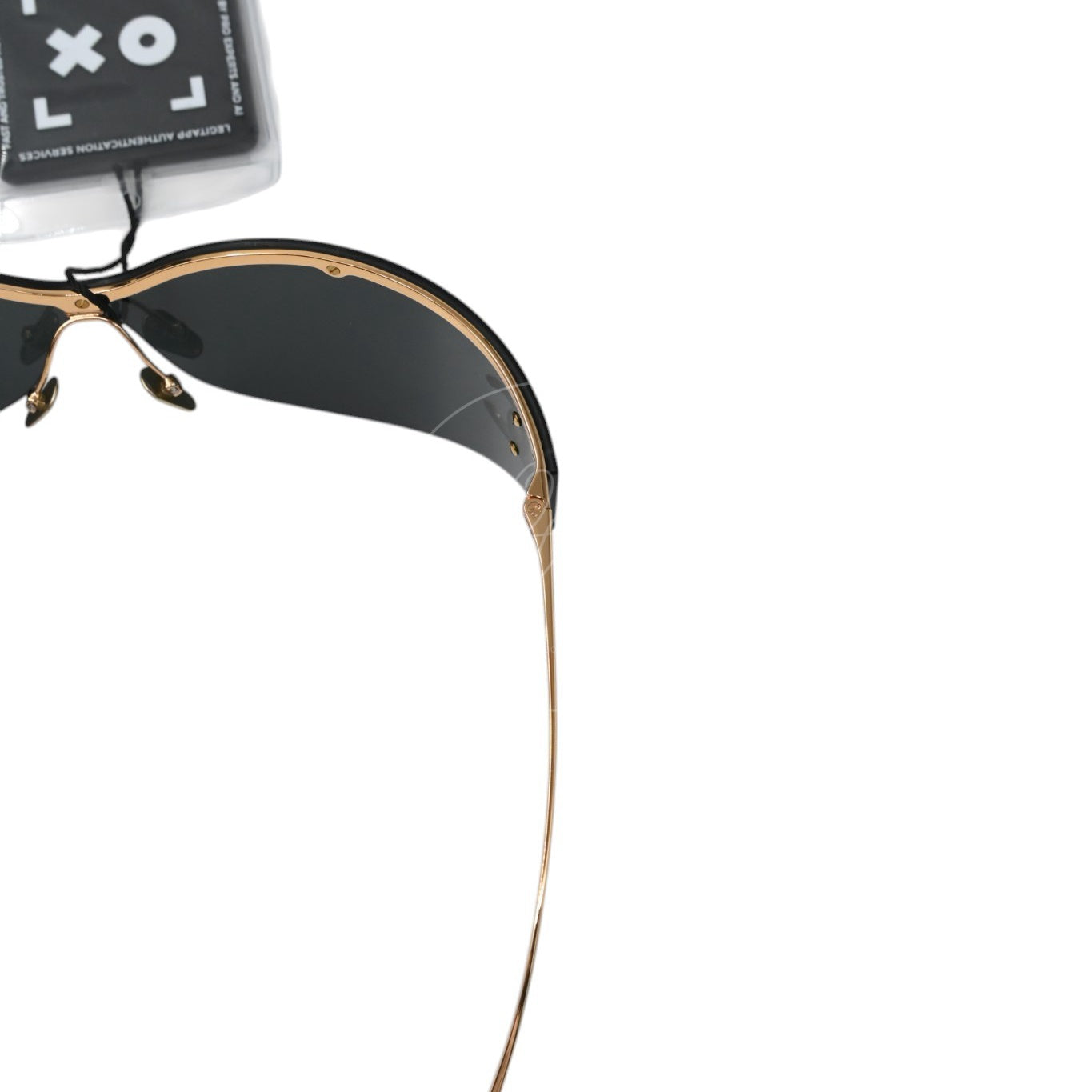 Chanel Sunglasses Gold-Tone Metal Frame Black Gold 26M