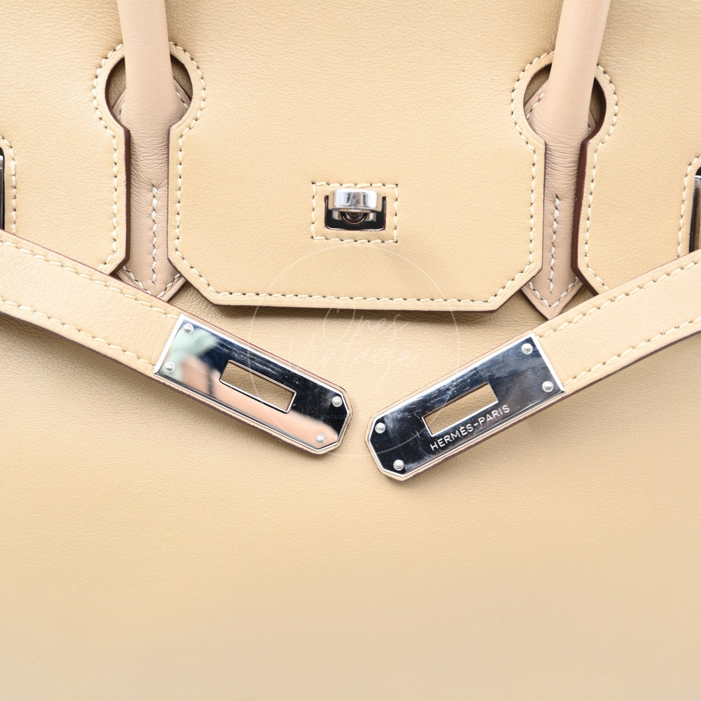 Hermes Birkin 30 Swift PHW Beige Square M