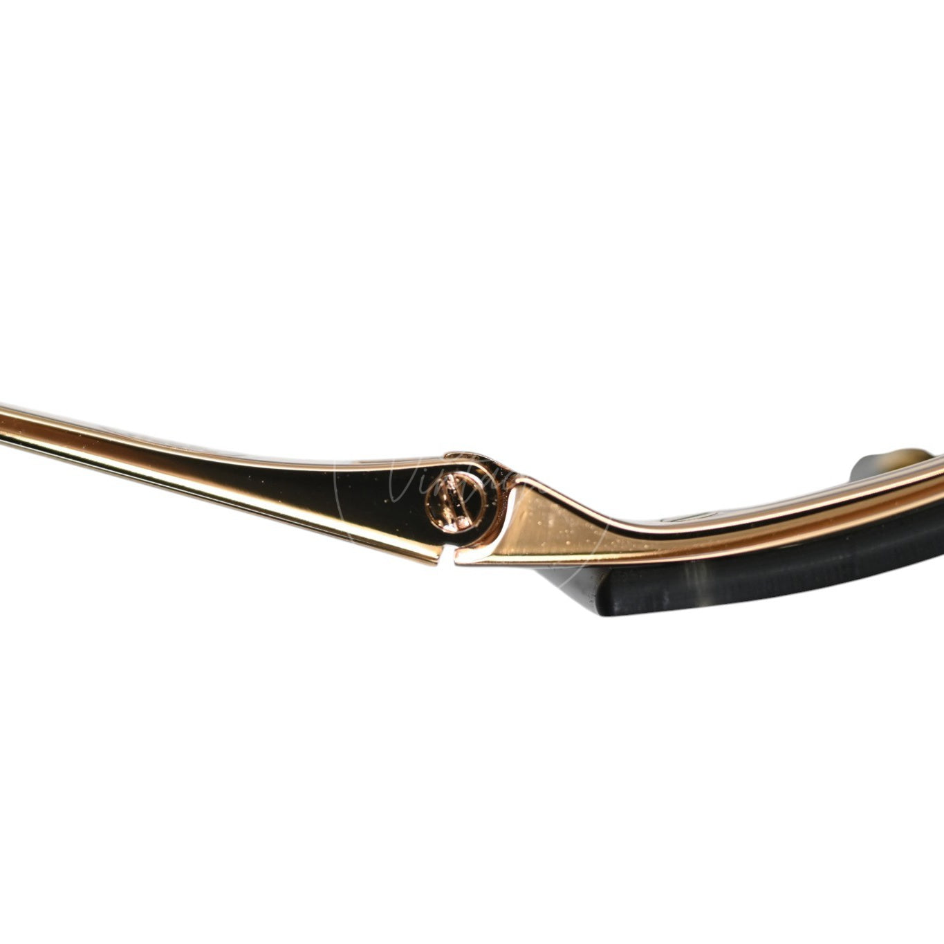 Chanel Sunglasses Gold-Tone Metal Frame Black Gold 26M