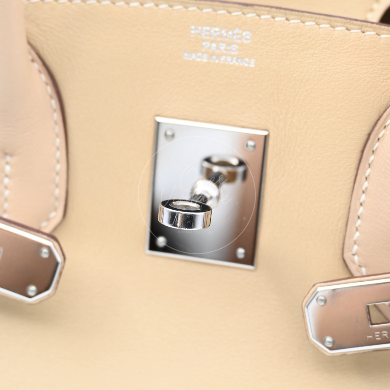 Hermes Birkin 30 Swift PHW Beige Square M