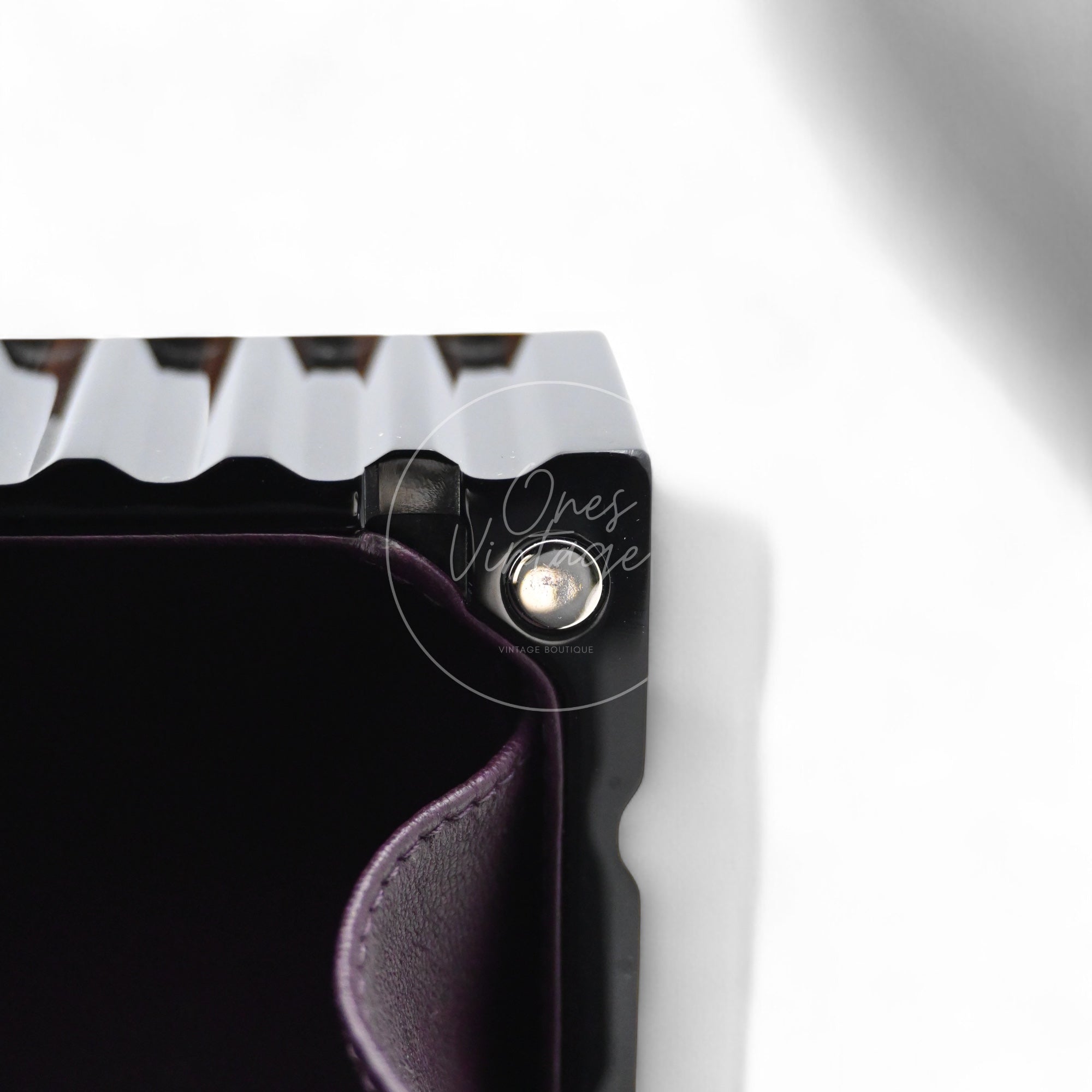 Chanel Container Minaudiere Evening Bag SHW Black Purple Series 25