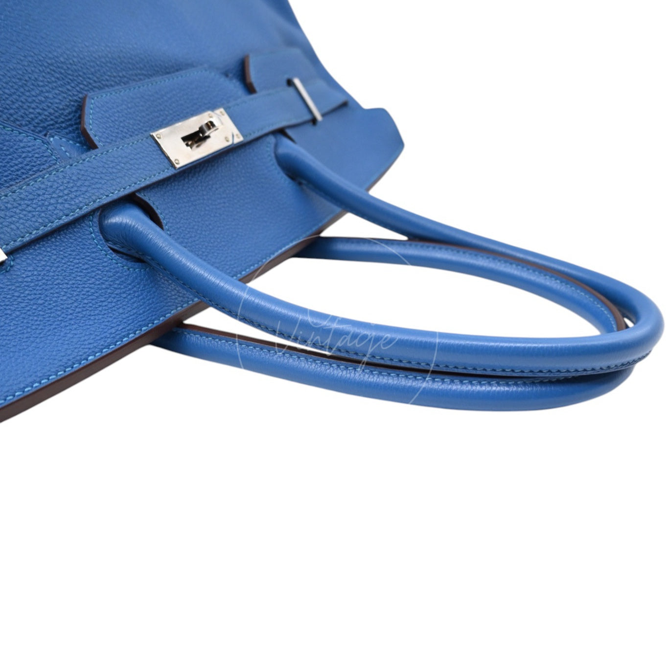 Hermes Birkin Shoulder Togo PHW Blue Royal Square O