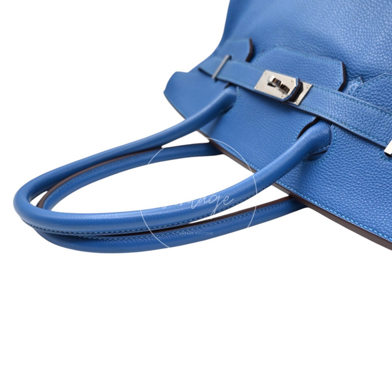 Hermes Birkin Shoulder Togo PHW Blue Royal Square O