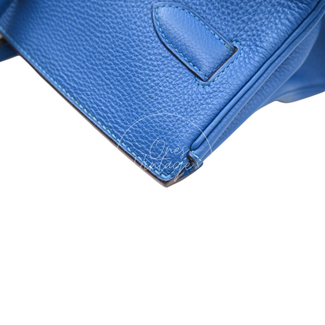 Hermes Birkin Shoulder Togo PHW Blue Royal Square O