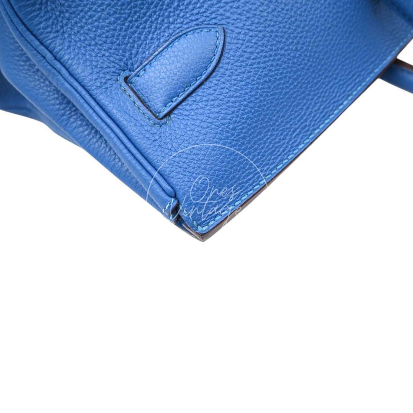 Hermes Birkin Shoulder Togo PHW Blue Royal Square O