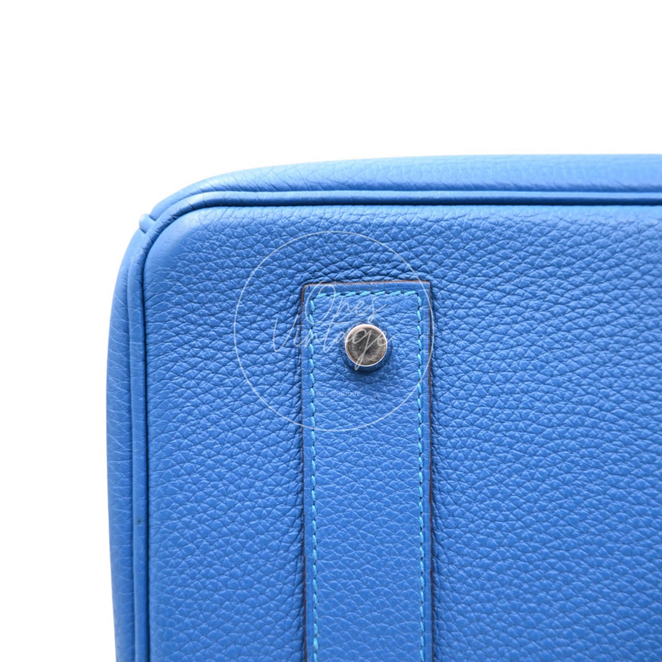 Hermes Birkin Shoulder Togo PHW Blue Royal Square O