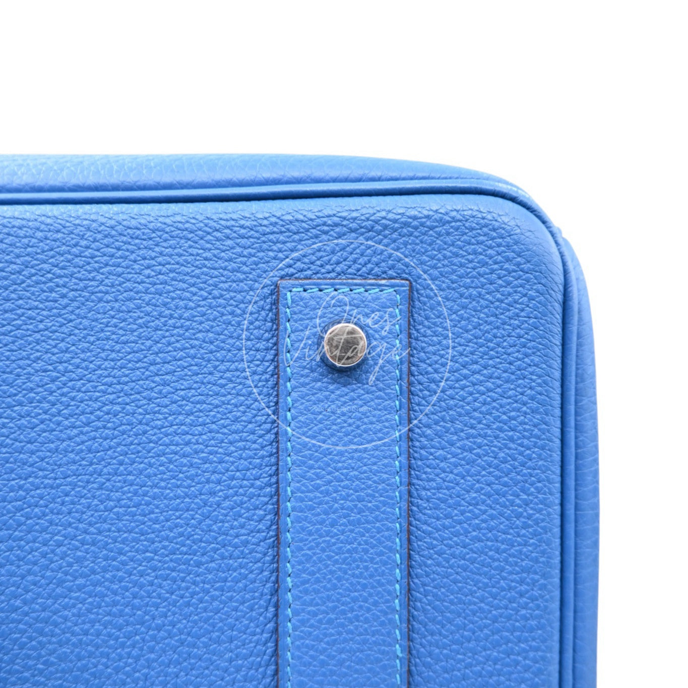 Hermes Birkin Shoulder Togo PHW Blue Royal Square O