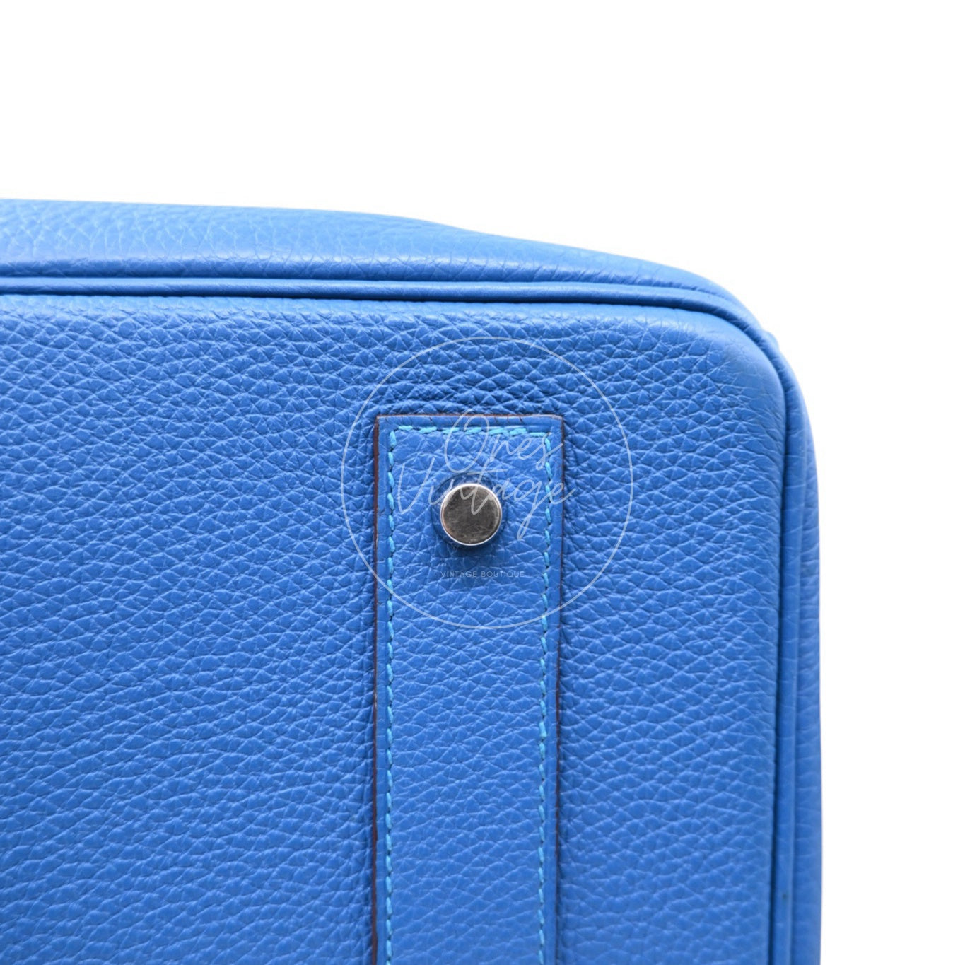 Hermes Birkin Shoulder Togo PHW Blue Royal Square O