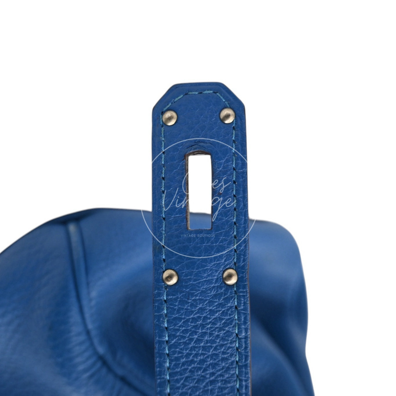 Hermes Birkin Shoulder Togo PHW Blue Royal Square O