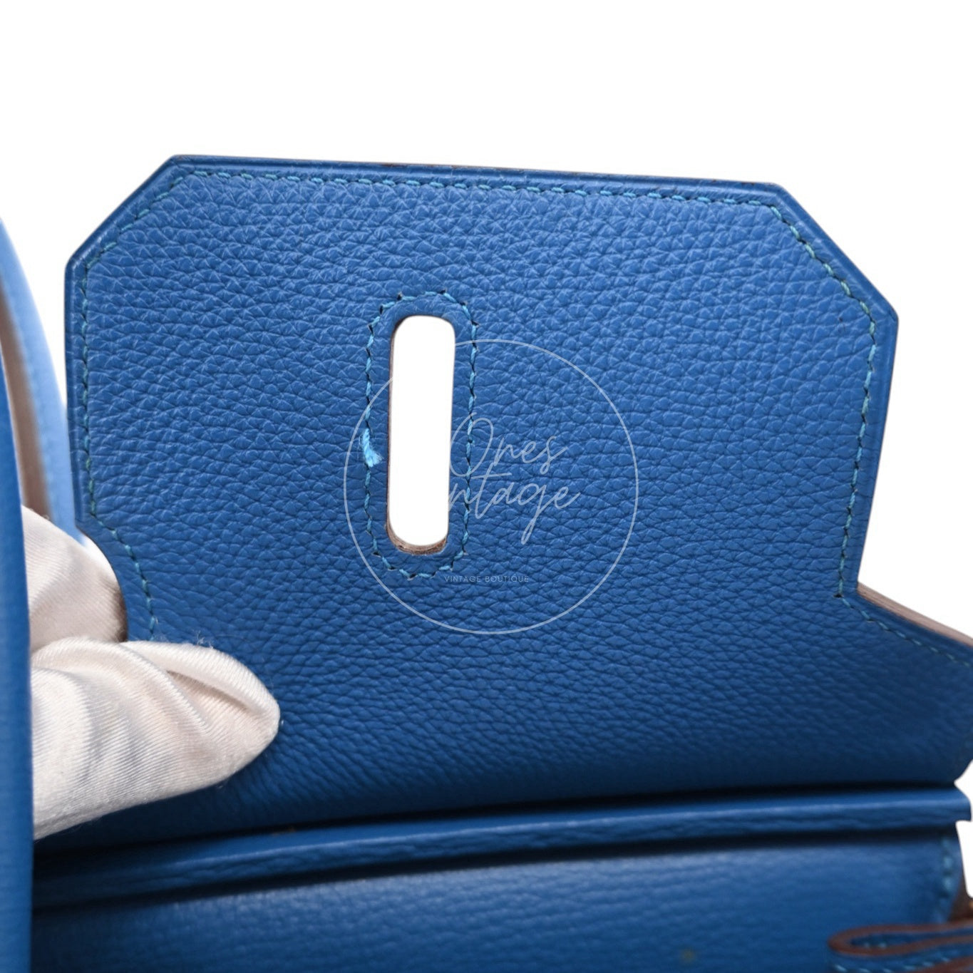 Hermes Birkin Shoulder Togo PHW Blue Royal Square O