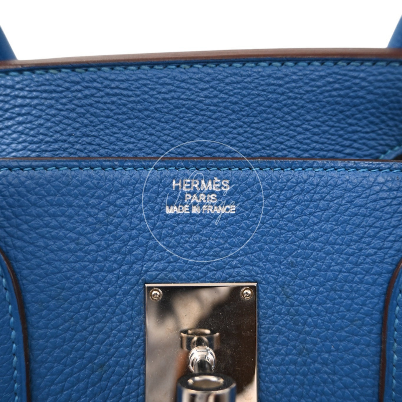 Hermes Birkin Shoulder Togo PHW Blue Royal Square O