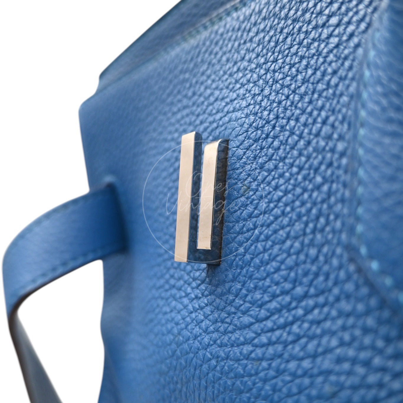 Hermes Birkin Shoulder Togo PHW Blue Royal Square O