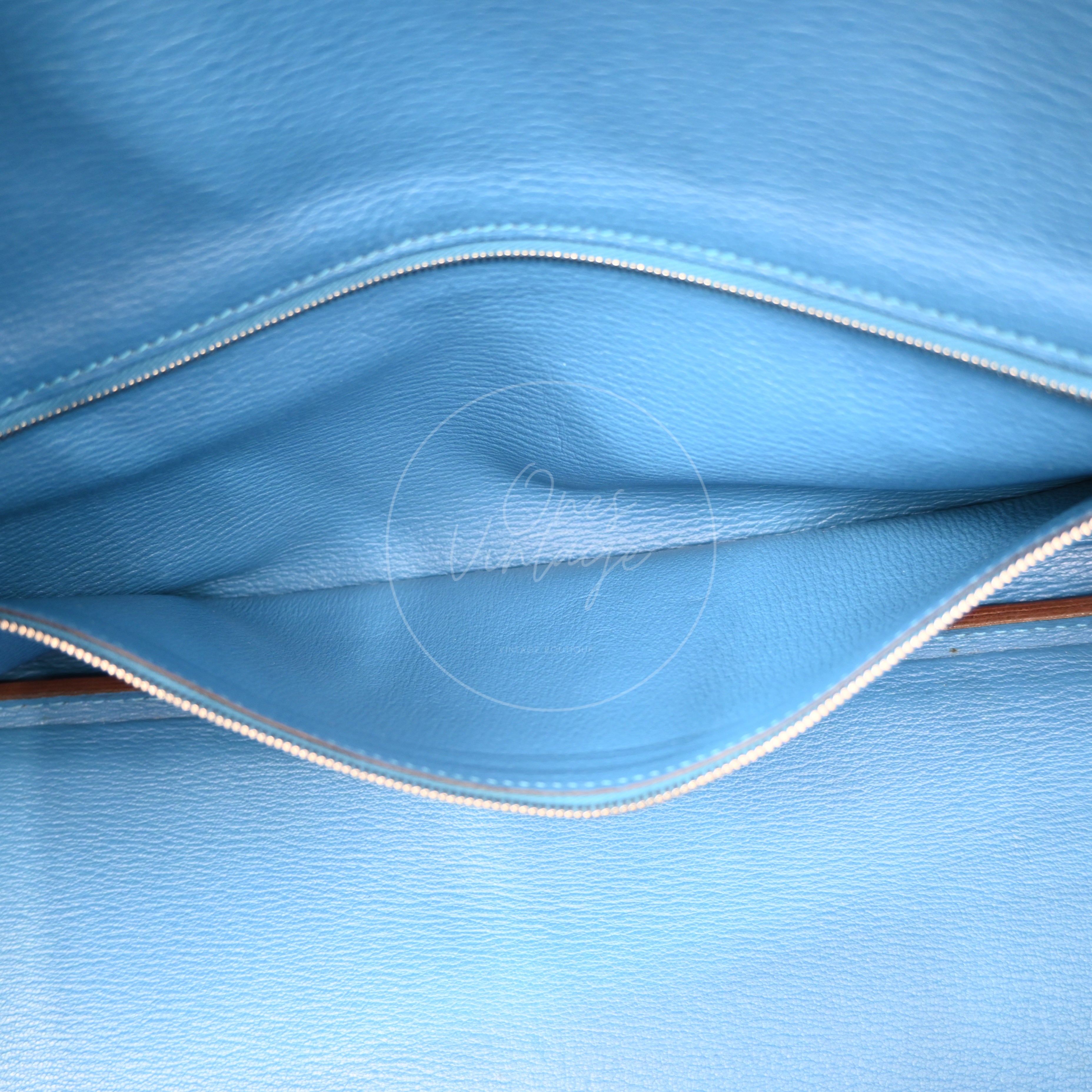 Hermes Birkin Shoulder Togo PHW Blue Royal Square O