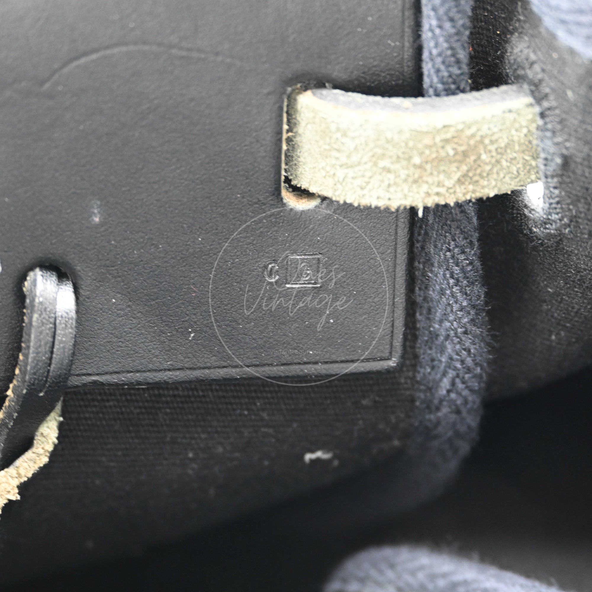Hermes Herbag Cabas GM Swift Canvas PHW Black Square C