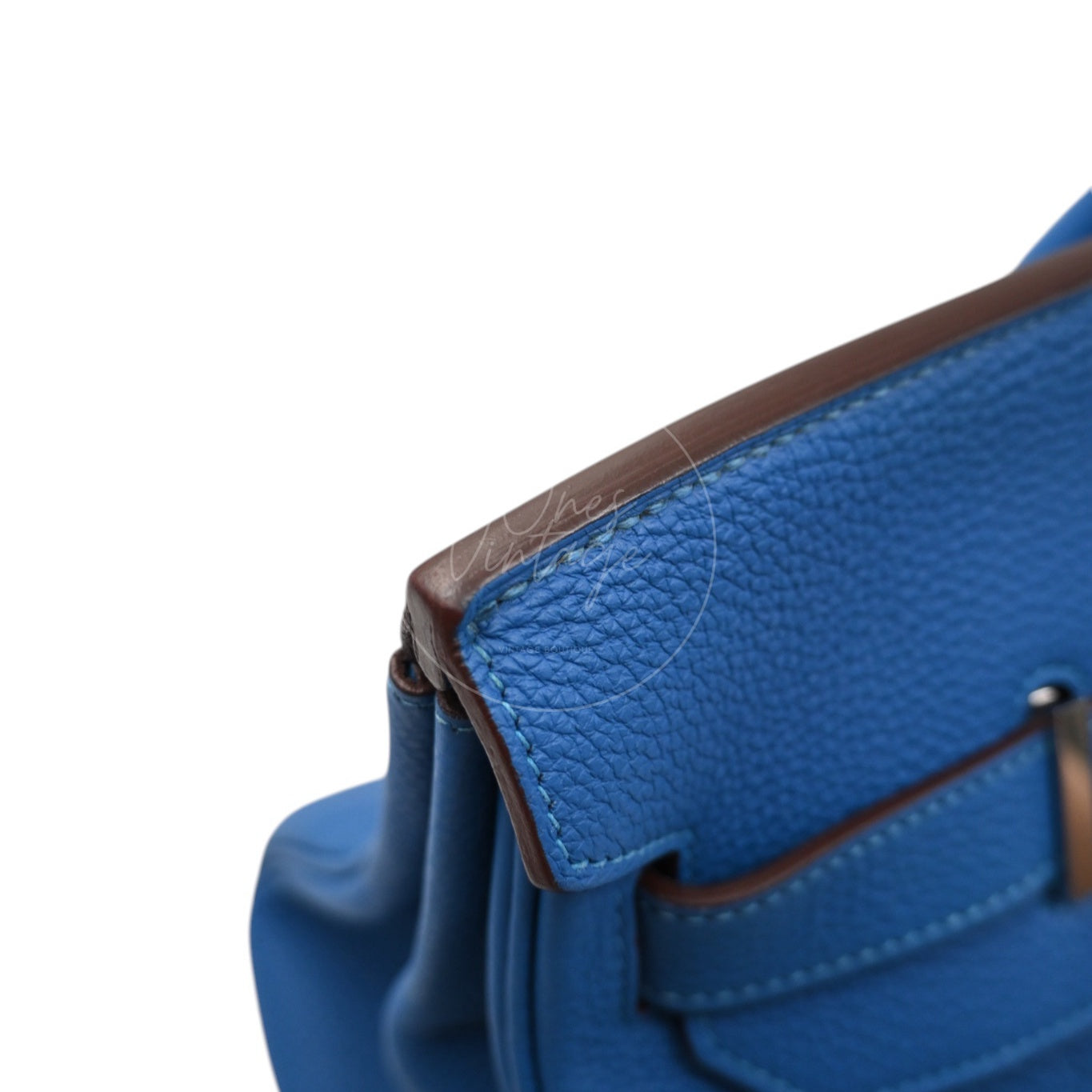 Hermes Shoulder Birkin Togo PHW Blue Royal Square O