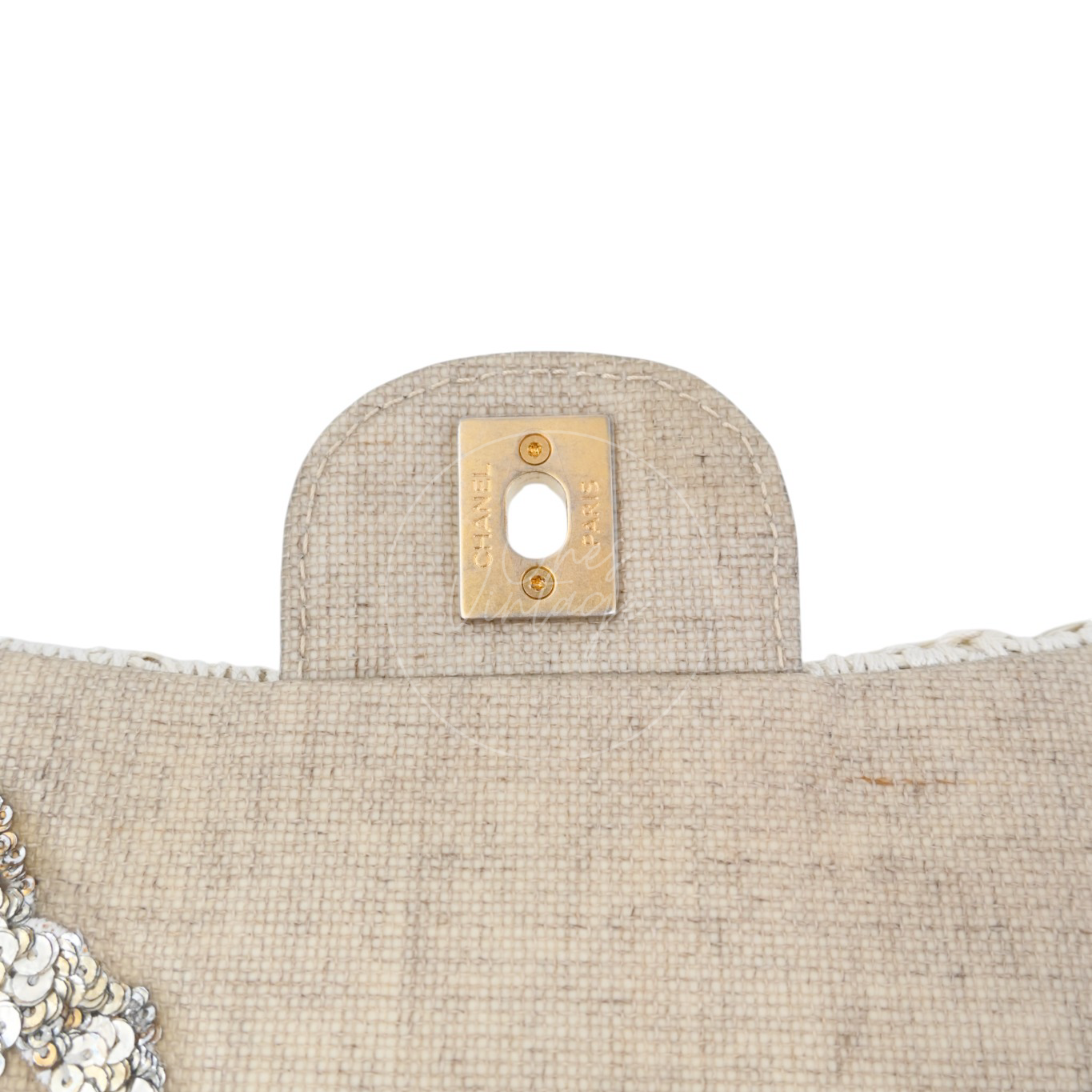 Chanel Raffia Crochet Medium Flap Bag GHW