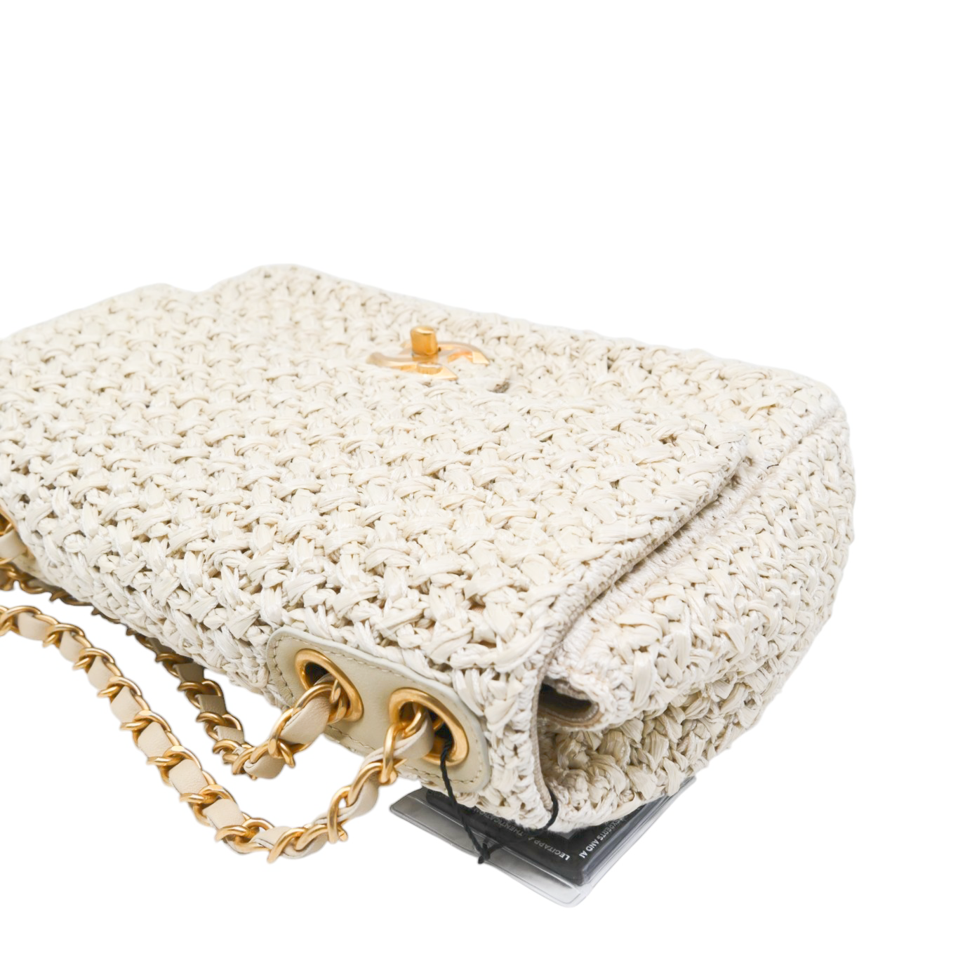 Chanel Raffia Crochet Medium Flap Bag GHW