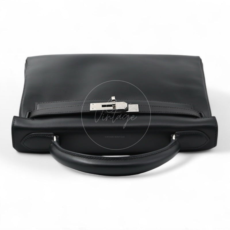 Hermes Kelly 28 Stamp PHW Noir Square B