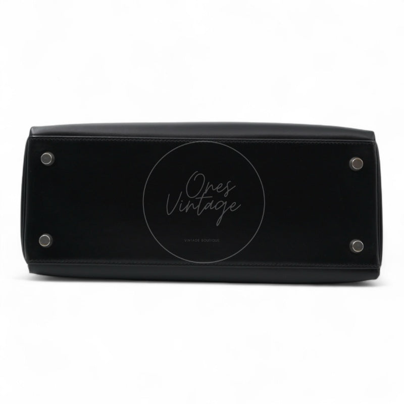 Hermes Kelly 28 Stamp PHW Noir Square B