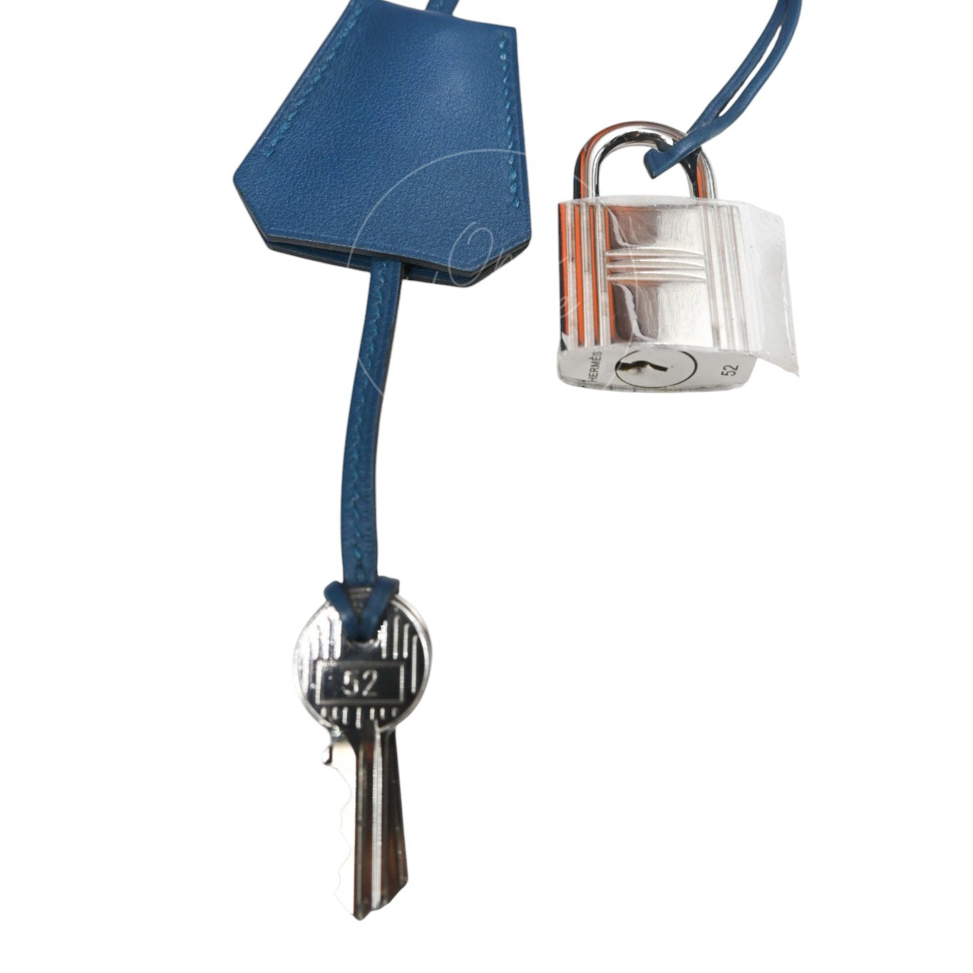 Hermes Kelly Relax 50 PWH Blue Square P