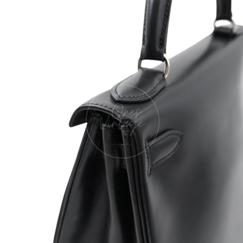 Hermes Kelly 28 Stamp PHW Noir Square B