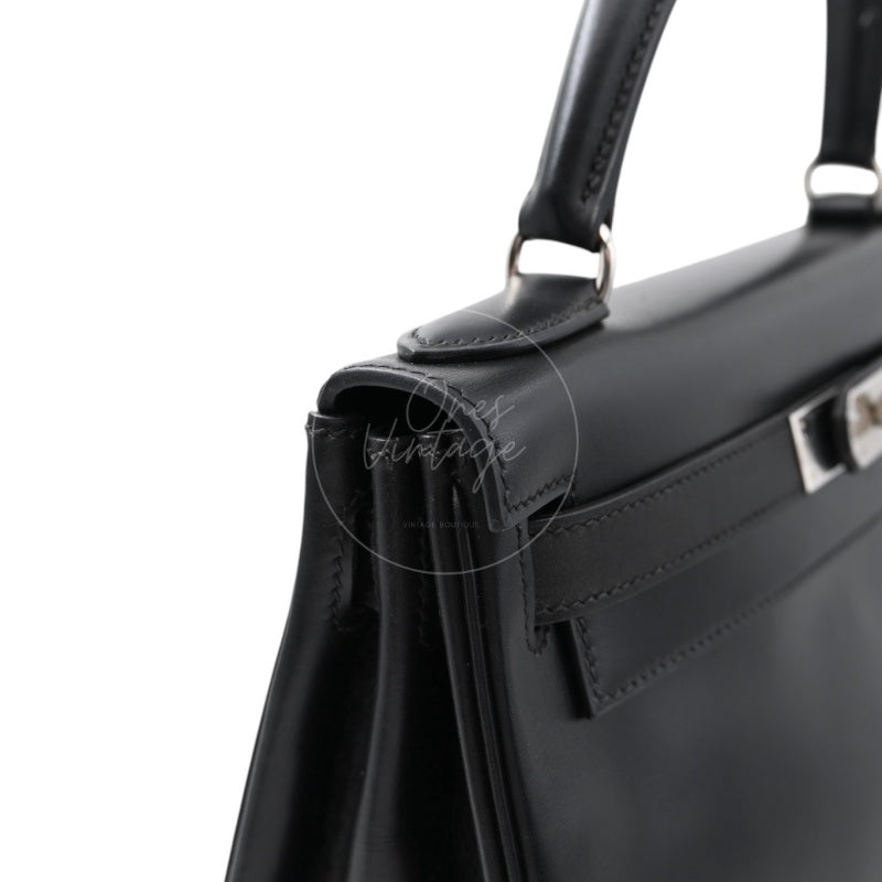 Hermes Kelly 28 Stamp PHW Noir Square B