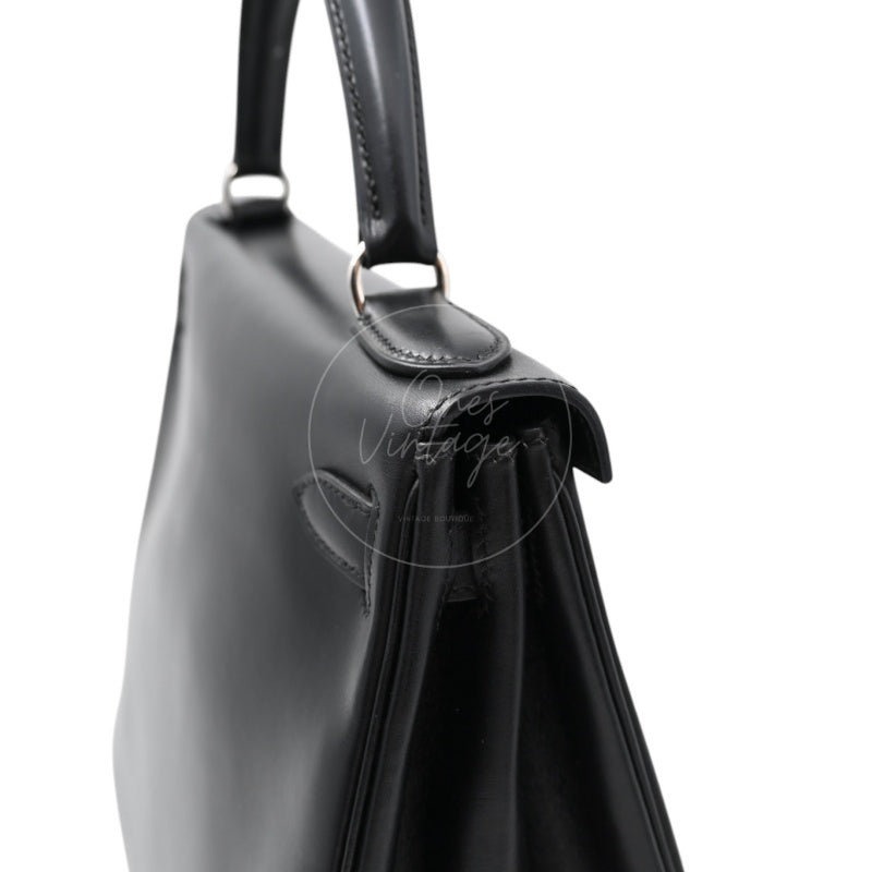 Hermes Kelly 28 Stamp PHW Noir Square B